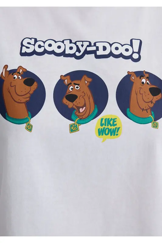 Scooby Doo Baskılı Beyaz Tişört Regular Fit / Normal Kesim 1613368-620 - Beyaz-620 - 7