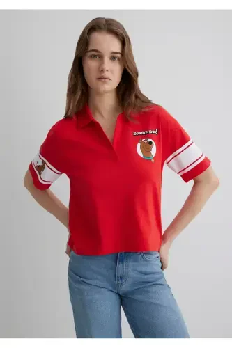 Scooby-Doo baskılı regular fit kadın t-shirt - MAVI (1)