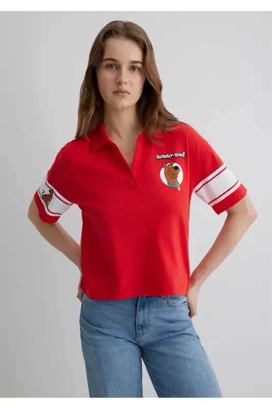 Scooby-Doo bosilgan regular fit ayollar futbolkasi - 2