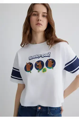 Scooby Doo Printed White T-shirt Regular Fit / Norm - 2