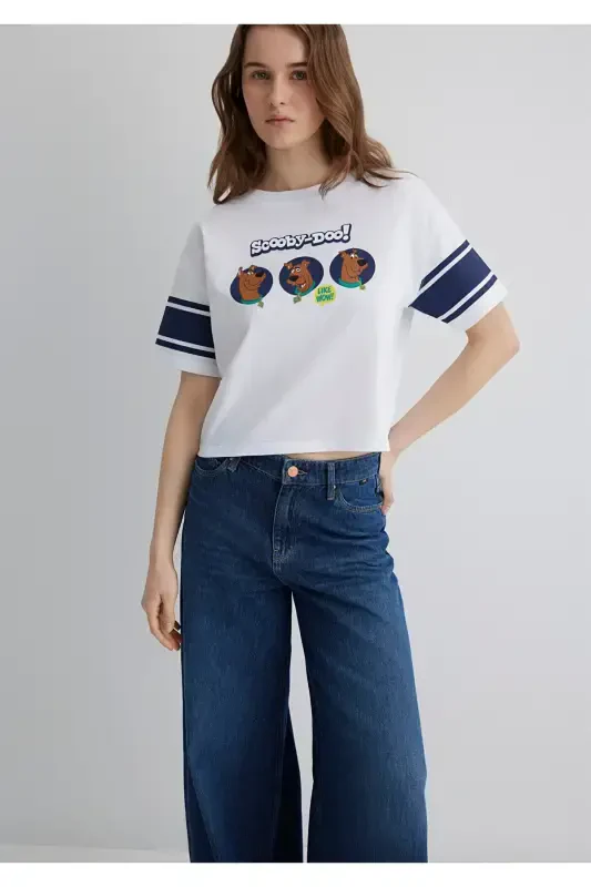 Scooby Doo Printed White T-shirt Regular Fit / Norm - 3