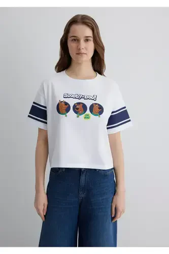 Scooby Doo Printed White T-shirt Regular Fit / Norm - 4