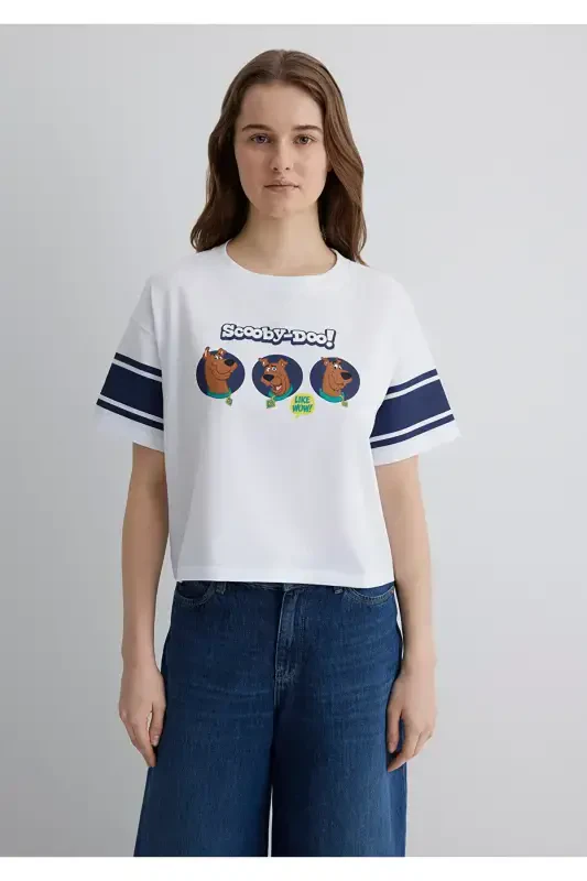 Scooby Doo Printed White T-shirt Regular Fit / Norm - 4