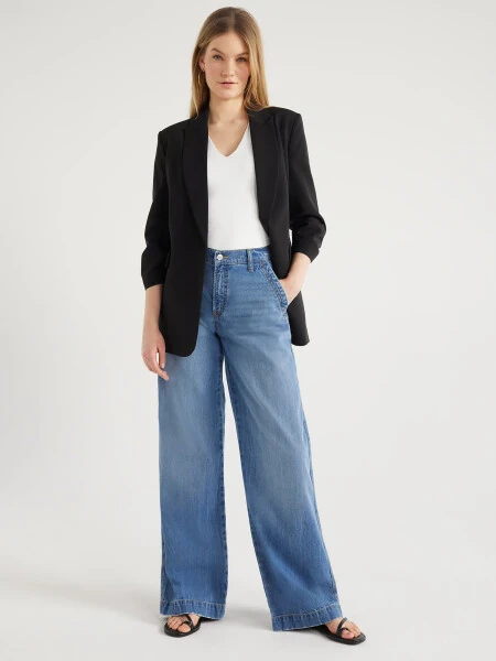 Scoop Women's Scrunch Sleeve Crepe Blazer with Buttons, Sizes XS-XXL - SCOOP (1)