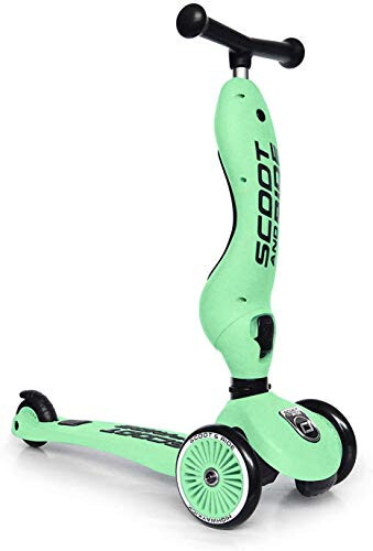 Scoot and Ride Unisex - Baby's Highway Kick 1-Scoot & Ride 2-in-1 Kickboard with Seat (Kiwi) 1, 57.5 x 17.5 x 26.5 cm 3531, Green - 2