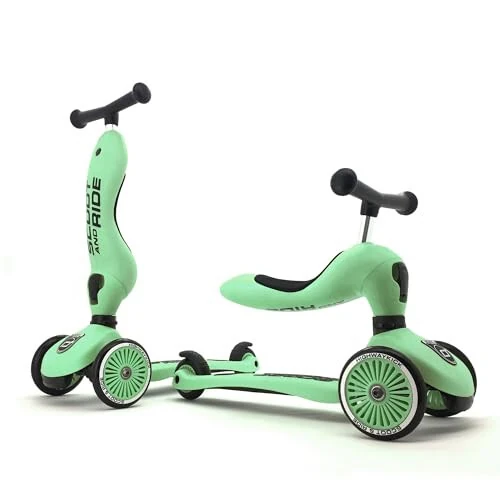 Scoot & Ride 2-in-1 Ride-On & Stand Kids Scooter, Ages 1 to 5, Highwaykick 1, Kiwi - Scoot