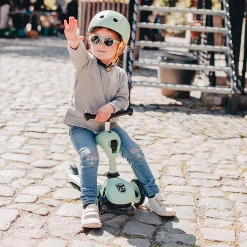 Scoot & Ride 2-in-1 Ride-On & Stand Kids Scooter, Ages 1 to 5, Highwaykick 1, Kiwi - 5