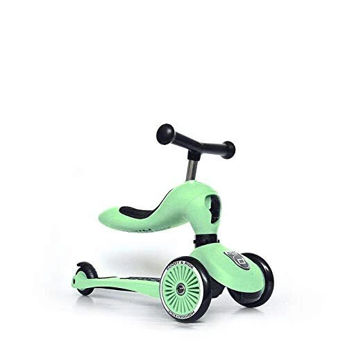 Scoot and Ride Unisex - Chaqaloqlar uchun Highway Kick 1-Scoot & Ride 2 ta 1 da Oyoq Tekerlekli Scooter o'rindiq bilan (Kiwi) 1, 57.5 x 17.5 x 26.5 sm 3531, Yashil - 4