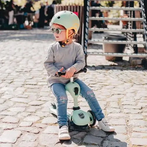 Scoot and Ride Unisex - Детский Highway Kick 1-Scoot & Ride 2 в 1 Самокат с сиденьем (Киви) 1, 57,5 x 17,5 x 26,5 см 3531, Зеленый - 6