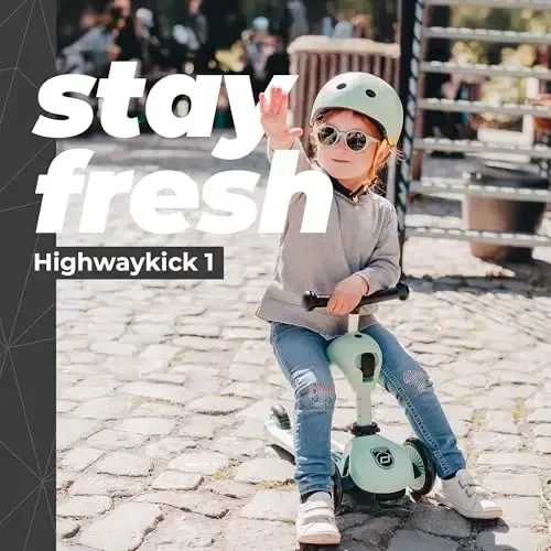 Scoot and Ride Unisex - Детский Highway Kick 1-Scoot & Ride 2 в 1 Самокат с сиденьем (Киви) 1, 57,5 x 17,5 x 26,5 см 3531, Зеленый - 3