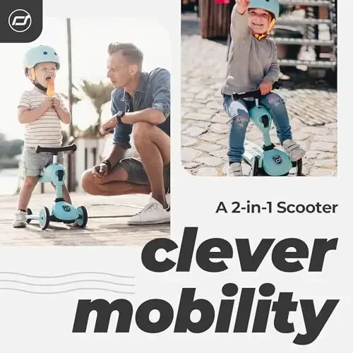 Scoot & Ride 2-in-1 Ride-On & Stand Kids Scooter, 1 yoshdan 5 yoshgacha, Highwaykick 1, Blueberry - SCOOT (1)