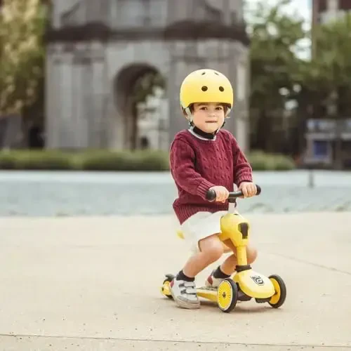 Scoot & Ride 2-in-1 Ride-On & Stand Kids Scooter, Ages 1 to 5, Highwaykick 1, Lemon - 6