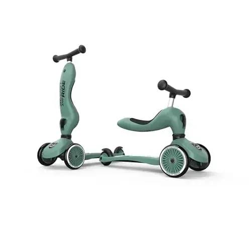 Scoot & Ride 2-in-1 Ride-On & Stand Kids Scooter, Ages 1 to 5, Highwaykick 1, Forest - 3