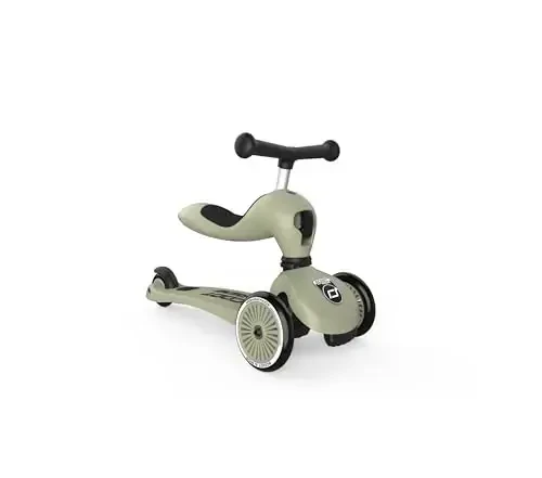 Scoot & Ride 2-in-1 Ride-On & Stand Kids Scooter, Ages 1 to 5, Highwaykick 1, Olive - SCOOT