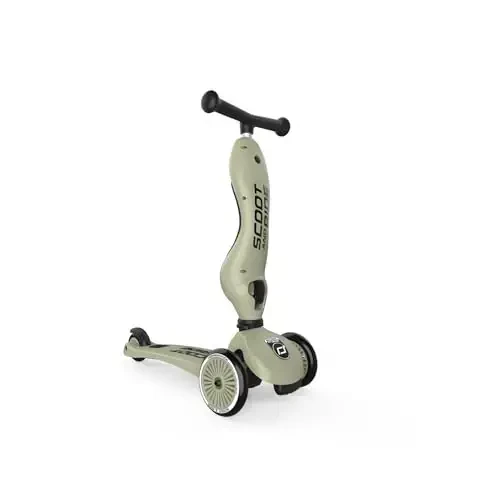 Scoot & Ride 2-in-1 Ride-On & Stand Kids Scooter, Ages 1 to 5, Highwaykick 1, Olive - 3