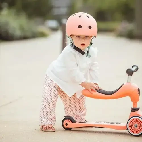Scoot & Ride 2-in-1 Ride-On & Stand Kids Scooter, Ages 1 to 5, Highwaykick 1, Peach - 4