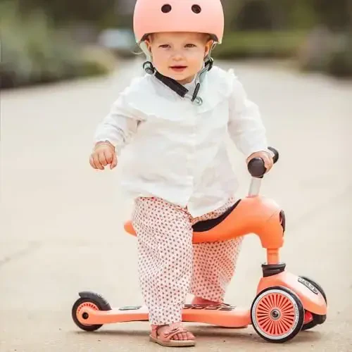 Scoot & Ride 2-in-1 Ride-On & Stand Kids Scooter, Ages 1 to 5, Highwaykick 1, Peach - 5