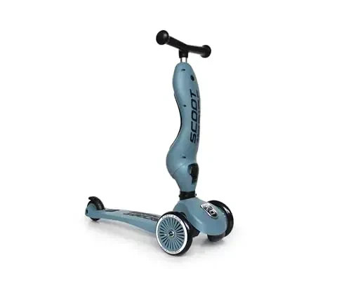 Scoot & Ride 2-in-1 Ride-On & Stand Kids Scooter, Ages 1 to 5, Highwaykick 1, Steel - 2