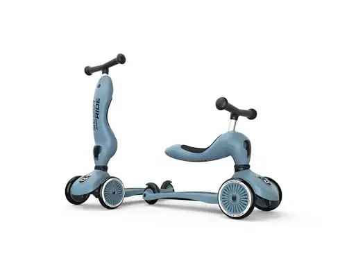 Scoot & Ride 2-in-1 Ride-On & Stand Kids Scooter, Ages 1 to 5, Highwaykick 1, Steel - 3