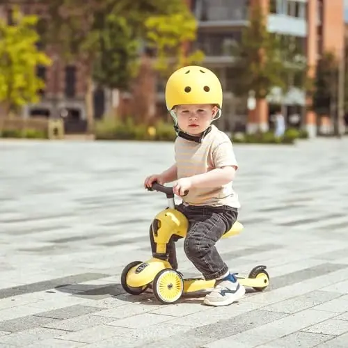 Scoot & Ride 2'si 1 Arada Binilebilir & Ayakta Çocuk Scooter'ı, 1 ila 5 Yaş, Highwaykick 1, Limon - 4