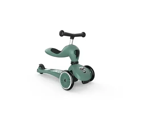 Scoot & Ride 2-in-1 Ride-On & Stand Kids Scooter, Ages 1 to 5, Highwaykick 1, Forest - 1