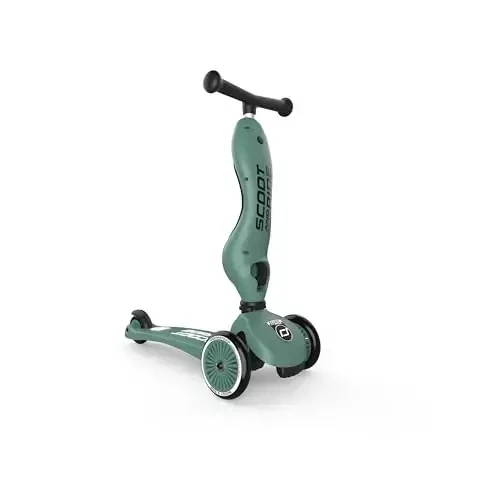 Scoot & Ride 2-in-1 Ride-On & Stand Kids Scooter, Ages 1 to 5, Highwaykick 1, Forest - 2