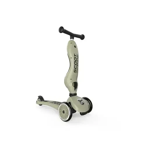 Scoot & Ride 2-in-1 Ride-On & Stand Kids Scooter, Ages 1 to 5, Highwaykick 1, Olive - 4
