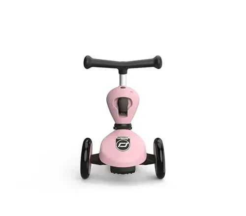Scoot & Ride Highwaykick 1, 2-in-1 Toddler Scooter with Seat & Kickboard for Ages 1-5, Rose - Indoor or Outdoor Kids Ride-On Toy with Adjustable Handlebar & Seating Height and Anti-Tip Safety Pad - 5