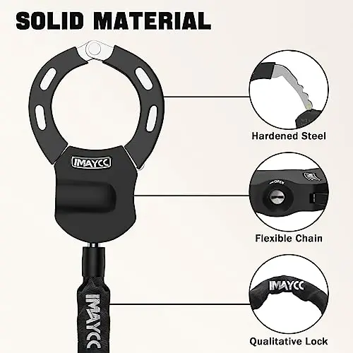 Scooter Chain Lock, Bike Lock, Electric Scooter Accessories, Security Anti-Theft Bike Lock, Chain Lock for Electric Scooter, Motorcycle, Bicycle - IMAYCC (1)