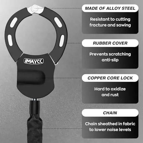 Scooter Chain Lock, Bike Lock, Electric Scooter Accessories, Security Anti-Theft Bike Lock, Chain Lock for Electric Scooter, Motorcycle, Bicycle - 3