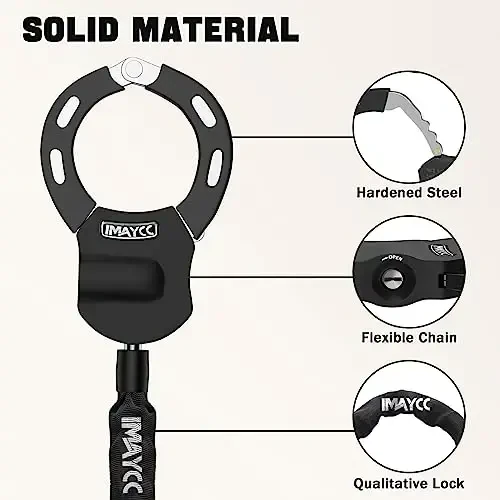 Scooter Chain Lock, Bike Lock, Electric Scooter Accessories, Security Anti-Theft Bike Lock, Chain Lock for Electric Scooter, Motorcycle, Bicycle - IMAYCC (1)