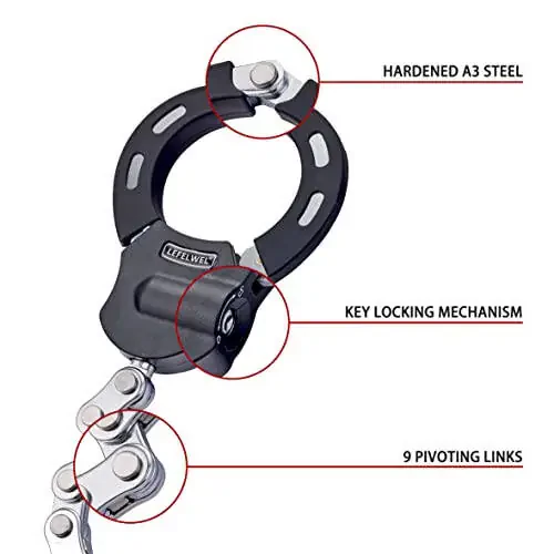 Scooter Lock,Bike Chain Lock,Electric Scooter Locks Anti Theft for Electric Scooter Segway,Ninebot,Xiaomi, Razor and Bicycle Lock Cable Accessories - 3