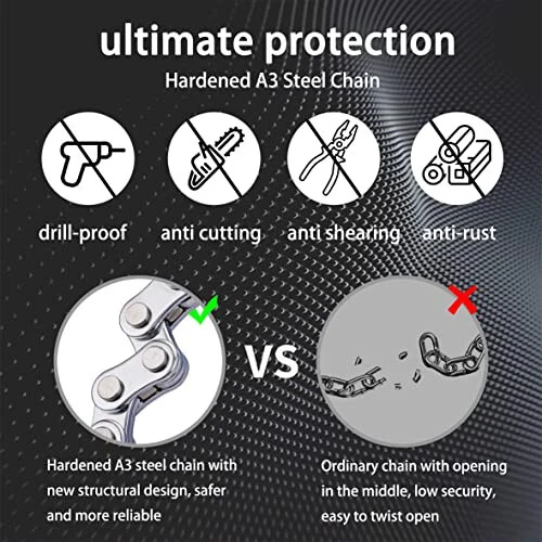 Scooter Lock,Bike Chain Lock,Electric Scooter Locks Anti Theft for Electric Scooter Segway,Ninebot,Xiaomi, Razor and Bicycle Lock Cable Accessories - 7