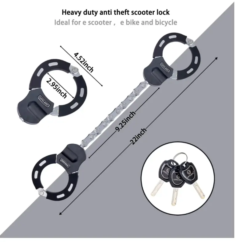 Scooter Lock,Bike Chain Lock,Electric Scooter Locks Anti Theft for Electric Scooter Segway,Ninebot,Xiaomi, Razor and Bicycle Lock Cable Accessories - 4