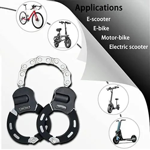 Scooter Lock, Bike Chain Lock, Electric Scooter Locks Anti Theft for Electric Scooter Segway, Ninebot, Xiaomi, Razor and Bicycle Lock Cable Accessories - 5