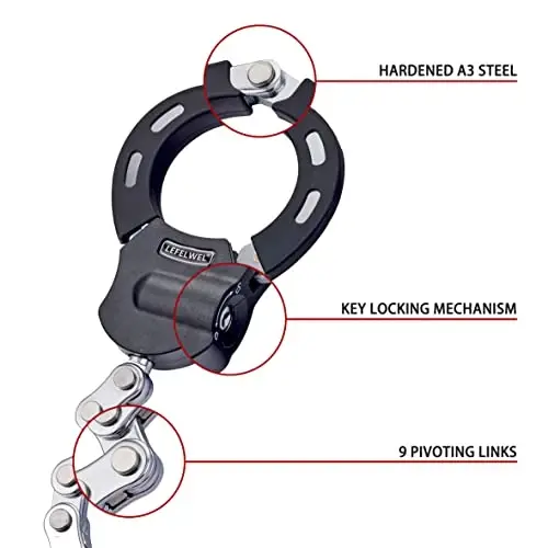 Scooter Lock, Bike Chain Lock, Electric Scooter Locks Anti Theft for Electric Scooter Segway, Ninebot, Xiaomi, Razor and Bicycle Lock Cable Accessories - 3