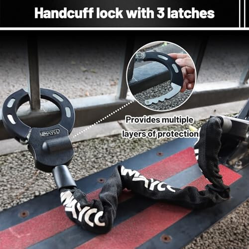 Scooter Locks Anti Theft, Bike Chain Lock with Key, Electric Scooter Lock Anti Theft for Segway, Ninebot and Bicycle Lock Cable Accessories - 10