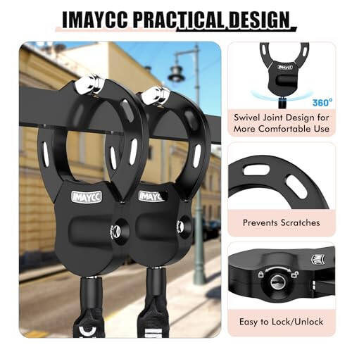 Scooter Locks Anti Theft, Bike Chain Lock with Key, Electric Scooter Lock Anti Theft for Segway, Ninebot and Bicycle Lock Cable Accessories - 6