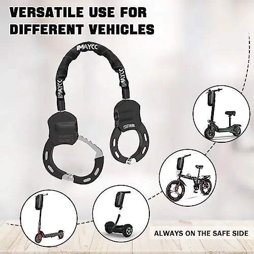 Scooter Chain Lock, Bike Lock, Electric Scooter Accessories, Security Anti-Theft Bike Lock, Chain Lock for Electric Scooter, Motorcycle, Bicycle - 4