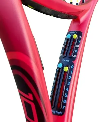 Scoring Right Portable Tennis Racket and Padel Scorekeeper, Easily Mounted Small Score Board to Keep Score of Points, Games, and Sets, Lightweight Mini Score Keeper, 1.9g, Black, 2 Pack - 1