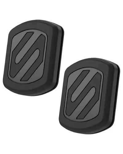 Scosche Extra Strength Magnetic 3M Flush Mount Phone Holders for Your Car Dashboard and Flat Surfaces, Low Profile Cell Phone Holder with Thick Metal Plate for iPhone and Android, Not MagSafe, 2-Pack - SCOSCHE