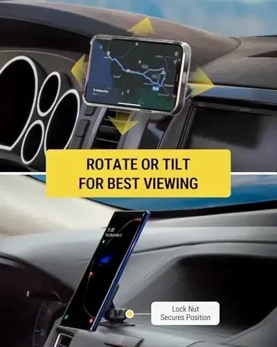 Scosche MAGDM-10KFLT MagicMount Magnetic Car Phone Mount for Dashboard, 360° Adjustable Magnet Head, Universal Cell Phone Holder for Car Compatible with iPhone Samsung & All Devices (Pack of 10) - 5