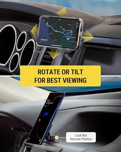 Scosche MAGDMB MagicMount Magnetic Car Phone Mount - Secure and Convenient Dashboard Phone Holder with 360° Adjustable Magnet Head - Universal and Compatible with iPhone, Samsung, and All Devices - 5