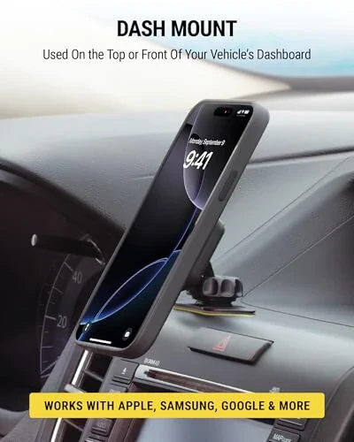 Scosche MAGKIT MagicMount Magnetic Car Phone Mount for Dashboard, 360° Adjustable Magnet Head, Universal Cell Phone Holder for Car, Compatible with iPhone, Samsung, and All Devices (Pack of 2) - 4