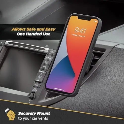 Scosche MAGVM2B-2PKBP0 MagicMount Magnetic Phone Mount for Car Air Vent, Universal Cell Phone Holder for Car Vent Mount, Strong Magnet Hold, Compatible with iPhone, Samsung, & All Devices (Pack of 2) - 3