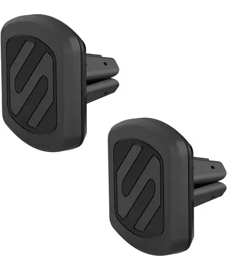 Scosche MAGVM2B-2PKBP0 MagicMount Avtomobil havo chiqarish teshigi uchun magnitli telefon ushlagichi, Avtomobil teshigi uchun universal uyali telefon ushlagichi, Kuchli magnit ushlagichi, iPhone, Samsung va barcha qurilmalar bilan mos keladi (2 dona) - 1