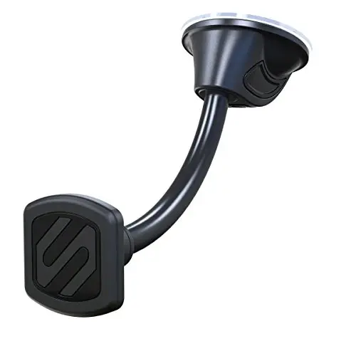 Scosche MAGWDMB MagicMount Flex Neck Suction Cup Car Phone Mount for Dashboard/Windshield, 360° Adjustable Magnetic Head, Universal Cell Phone Holder Compatible with iPhone, Samsung & All Devices - 1