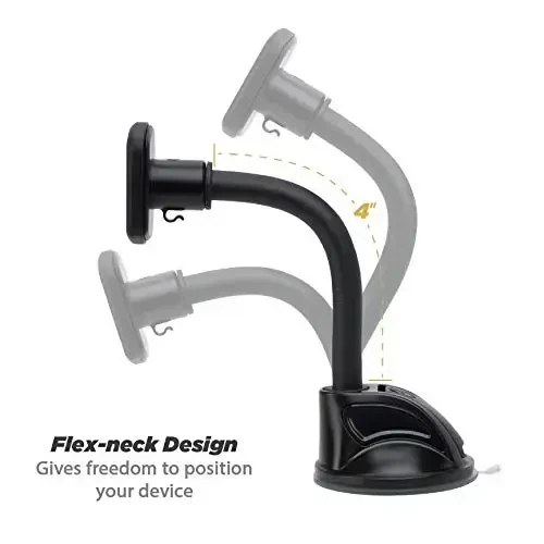 Scosche MAGWDMB MagicMount Flex Neck So'rg'ichli Avtomobil Telefon O'rnatgichi Dashboard/Oyna uchun, 360° Sozlanuvchi Magnit Bosh, iPhone, Samsung & Barcha Qurilmalar bilan mos Universal Mobil Telefon Ushlagichi - 2