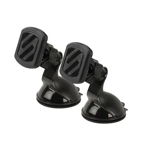 Scosche MAGWSM-2PXCES0 MagicMount Magnetic Suction Cup Phone Mount for Car Windshield/Dashboard, 360° Adjustable Magnet Head, Universal Phone Holder Compatible With iPhone, Samsung & More (Pack of 2) - SCOSCHE