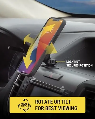 Scosche MXDM Magnetic Phone Holders for Your Car, Dashboard Cell Phone Holder with Extra Strong Magnet and Thick Metal Plate, Car Mount Cellphone Stand Compatible with iPhone, Samsung and More, 2 Pack - 5